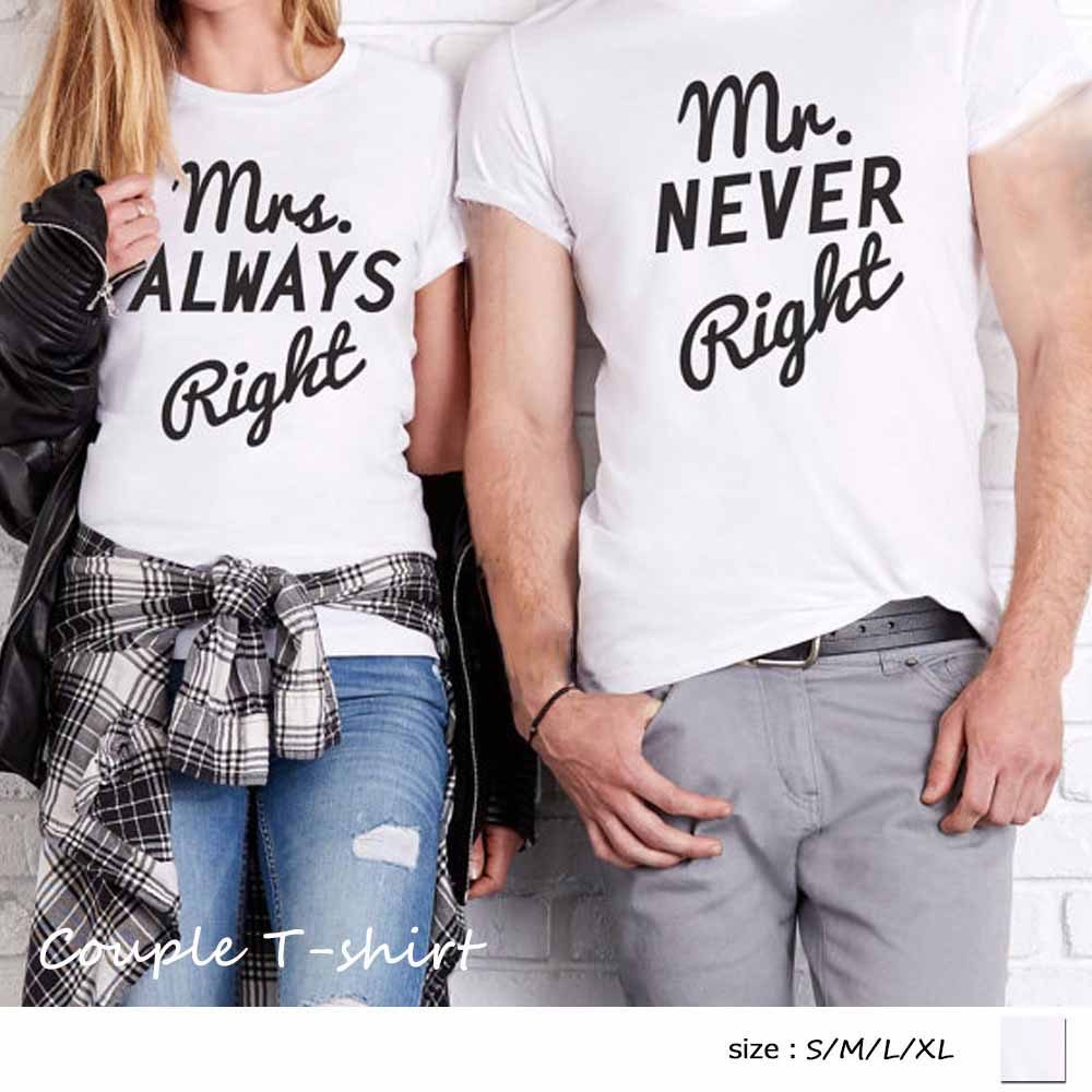 カップルtシャツ ペアルック カジュアル デート ペアお揃い シャツ ロゴ