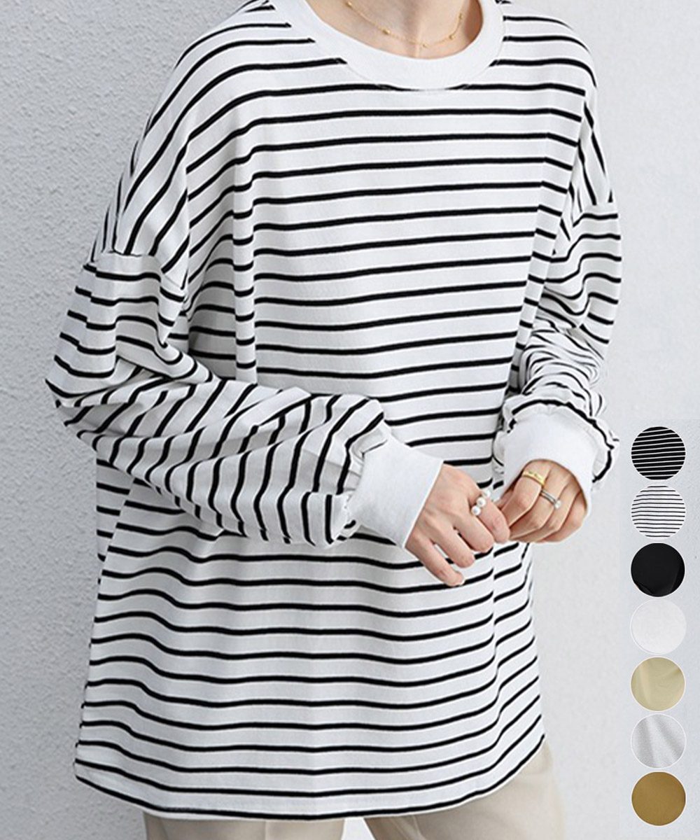 ボーダーtシャツ レディース 長袖ロンT