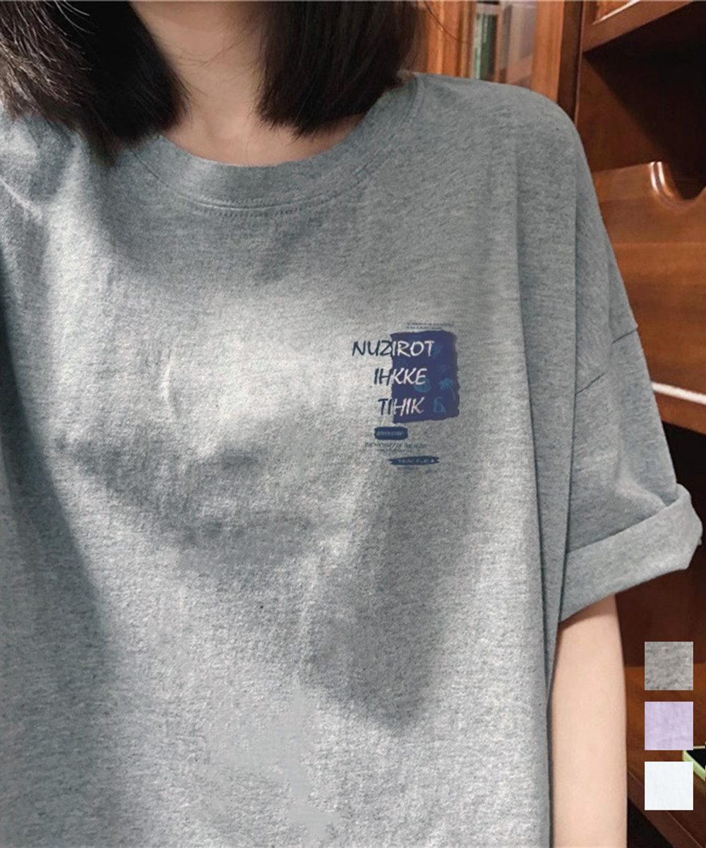 Tシャツ英文字 ロゴプリント半袖Tシャツ