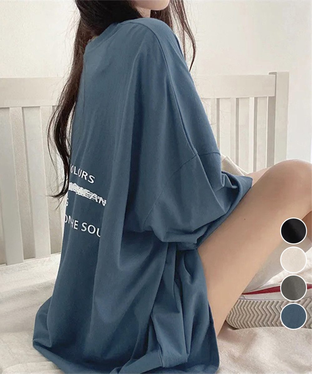 ビッグシルエットロゴtシャツ レディース