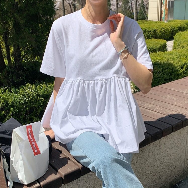 新作 Tシャツ 人気tシャツ フレアtシャツ 半袖 Aライン レディーストップス オシャレ トレンド感