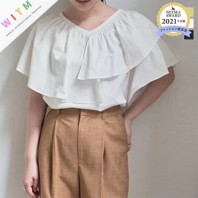 春夏新作 Tシャツ Vネック 半袖 体型カバー トップ レディース おしゃれ 着回し