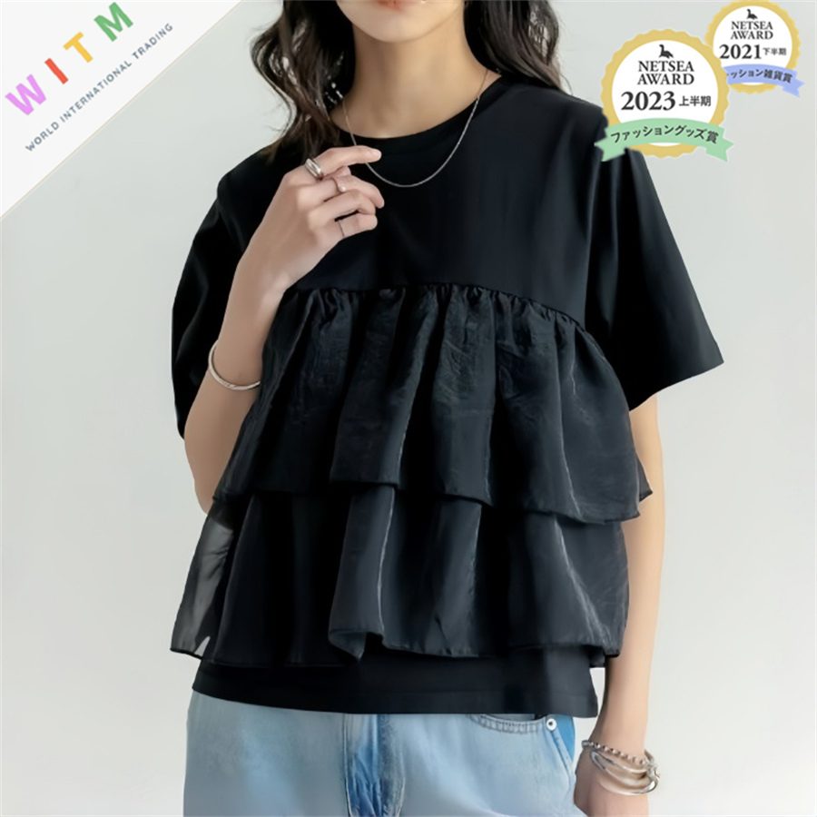 新作 トップス Tシャツ 半袖 ラウンドネック カジュアル 体型カバー レディース