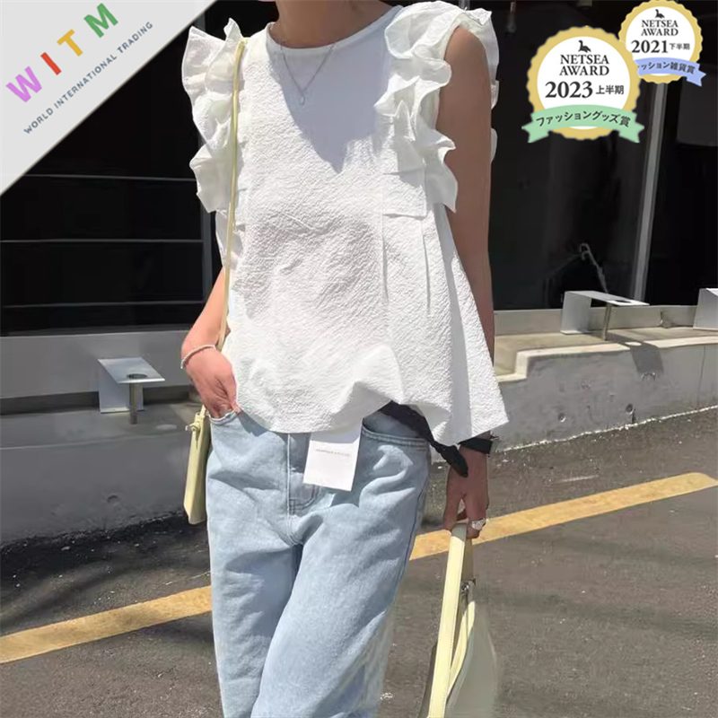 トップス Tシャツ ノースリーブ ラウンドネック 着回し レディース服 カジュアル 夏