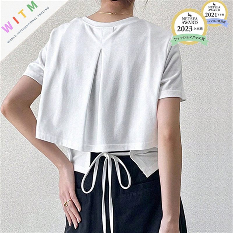 春夏新作 半袖Tシャツ ラウンドネック トップス 体型カバー レディース カジュアル