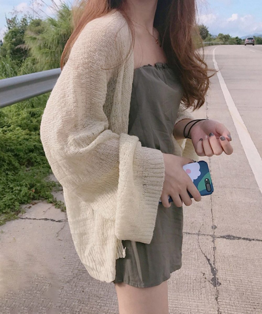 トップス 前開き カーディガン 薄手 夏