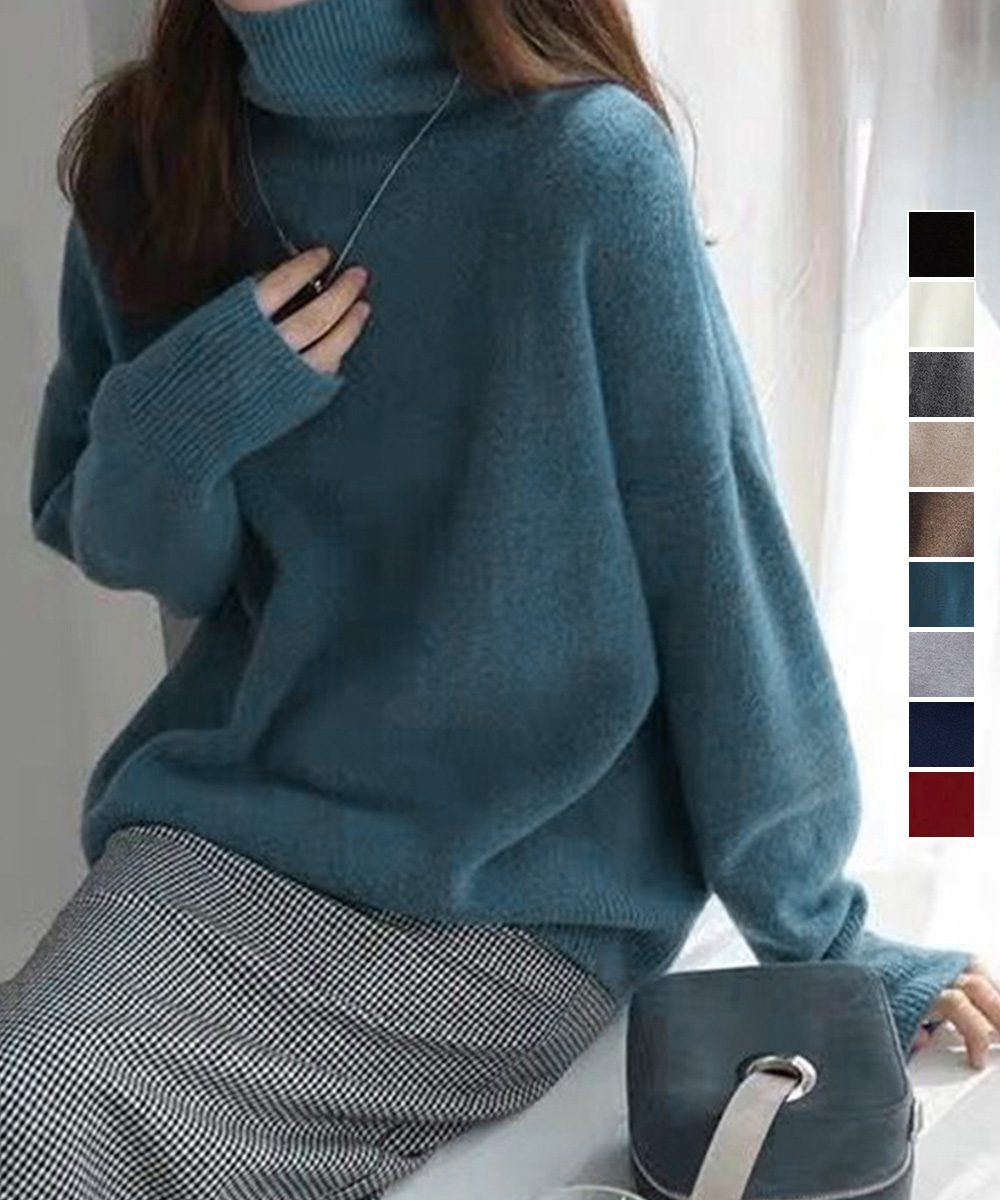 タートルネックニット レディース 秋冬服