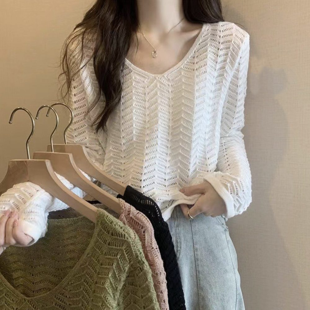 透かし編みニット メッシュニット 春秋冬