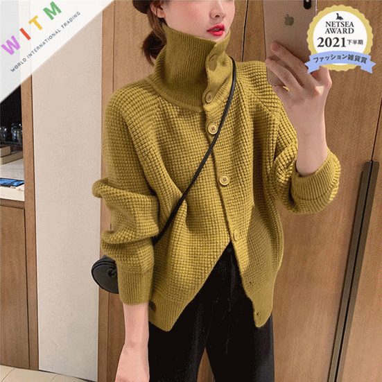 ハイネックニット ニットセーター 厚手 おしゃれ 体型カバー 着回し レディース