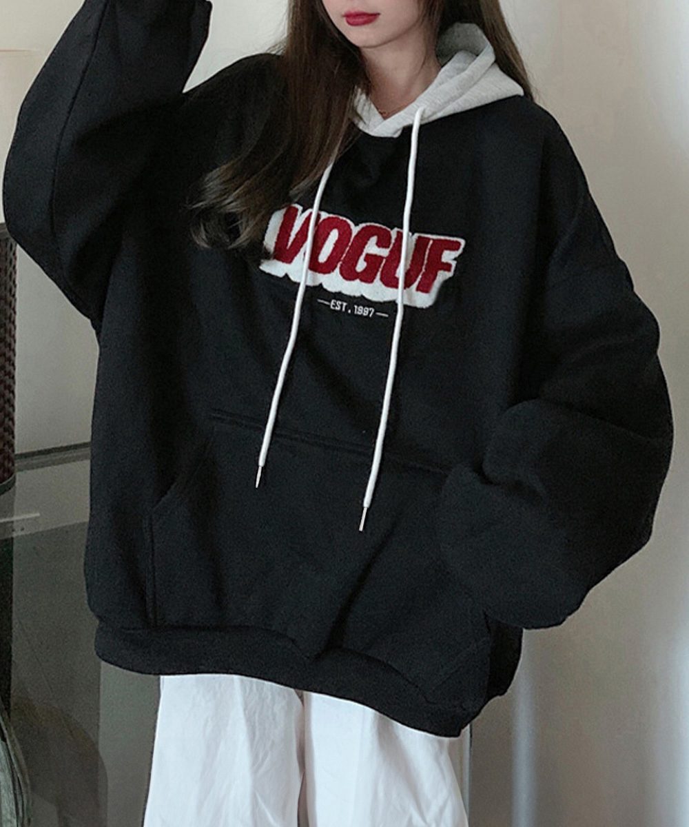 BF風パーカー ゆったり裏起毛フーディー