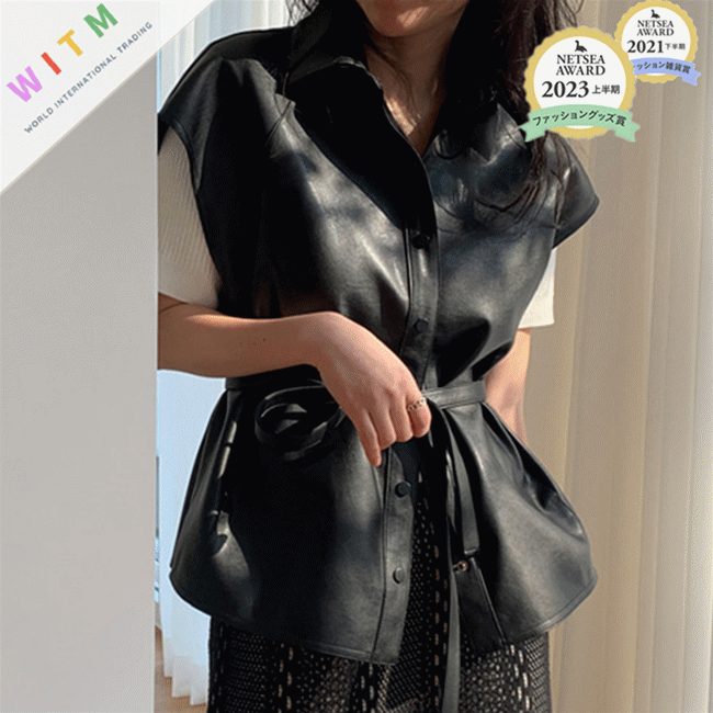 秋新作 トップス ベスト PU コート シャツ おしゃれ 上品 レディース 大人の魅力
