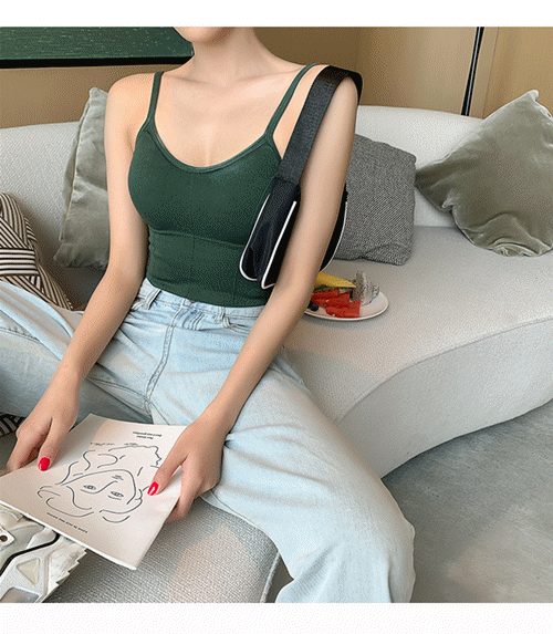 新作 インナー tシャツ タンクトップ バストパット付き ストレッチあり レディース 春 夏 秋