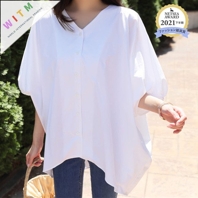 春夏新作 Vネック Tシャツ 人気tシャツ 半袖 トレンド感 カジュアル レディース