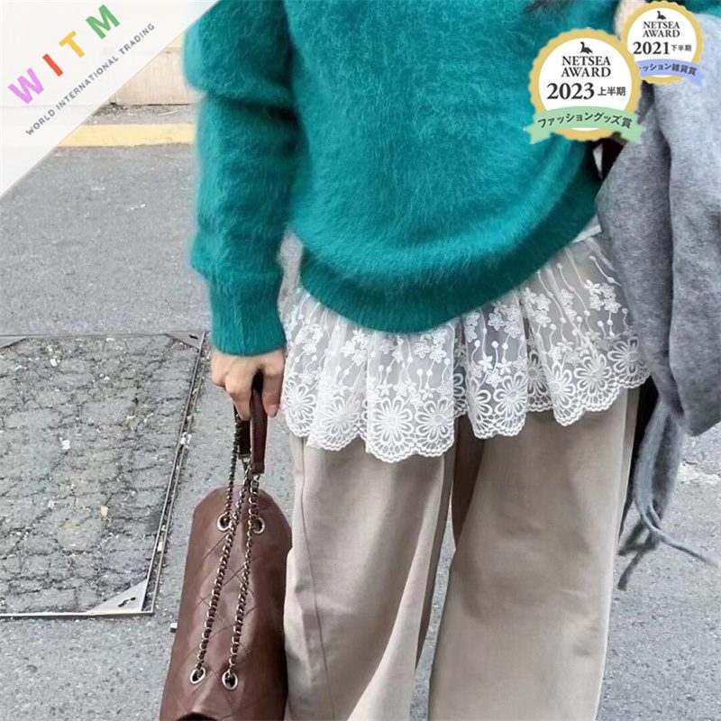 春夏新作 花柄 レーススカート ミニスカート 重ね着 レディース 透け感 オシャレ