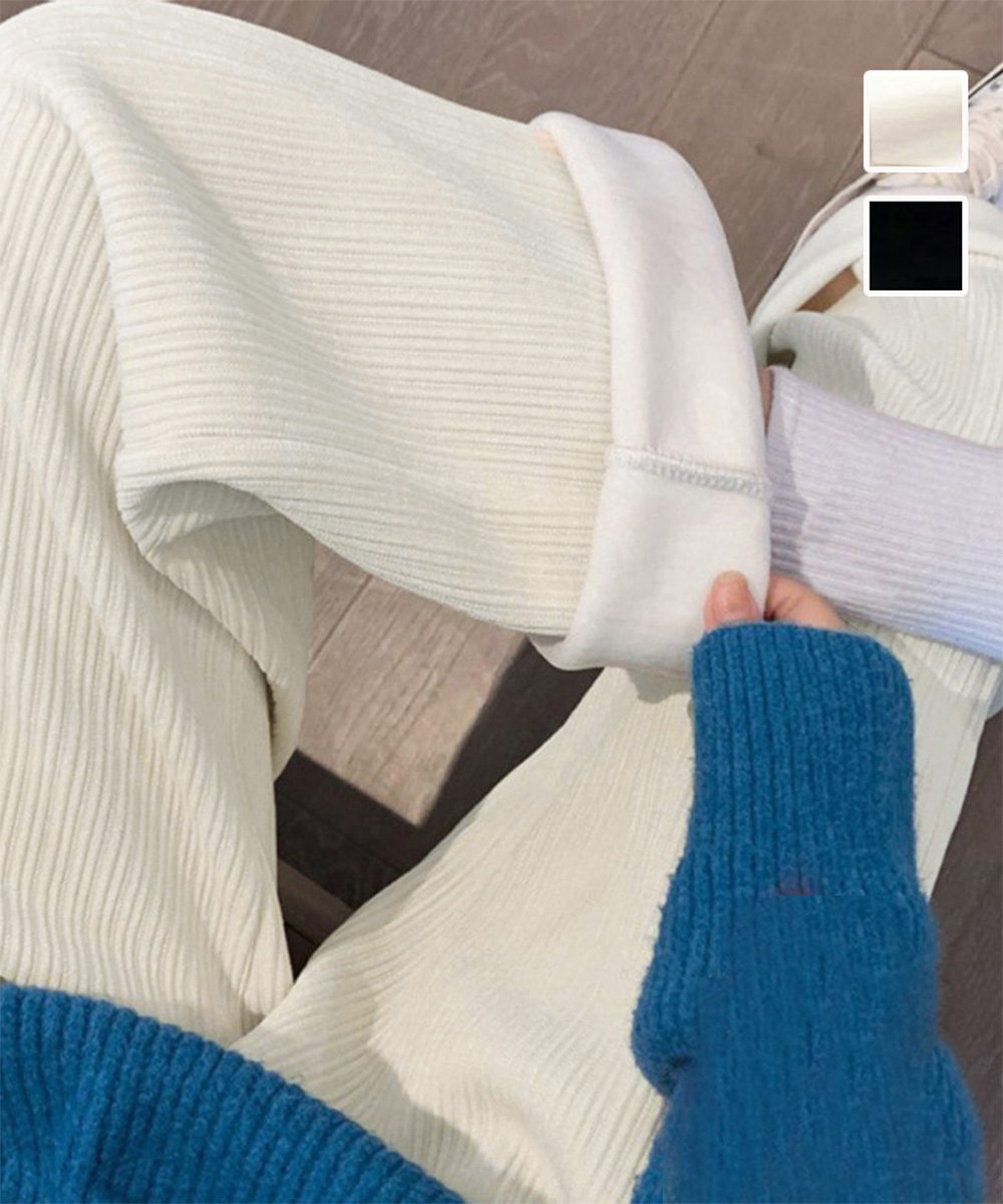 裏起毛 コーデュロイパンツ レディース冬