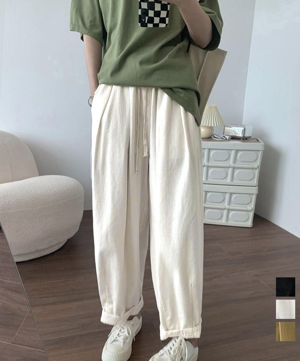 ワイドパンツ レディースキャロットパンツ