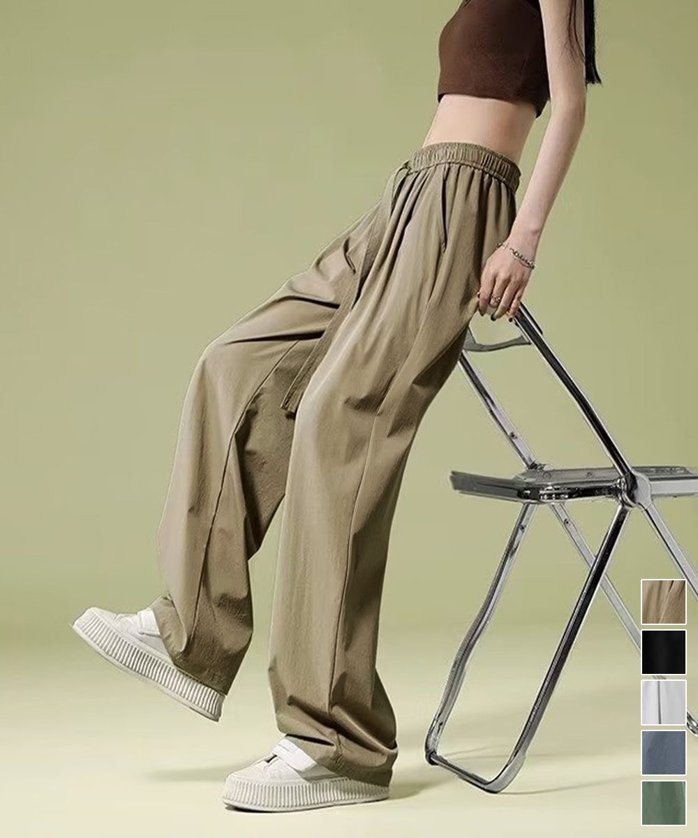 ワイドパンツ レディースハイウエスト美脚