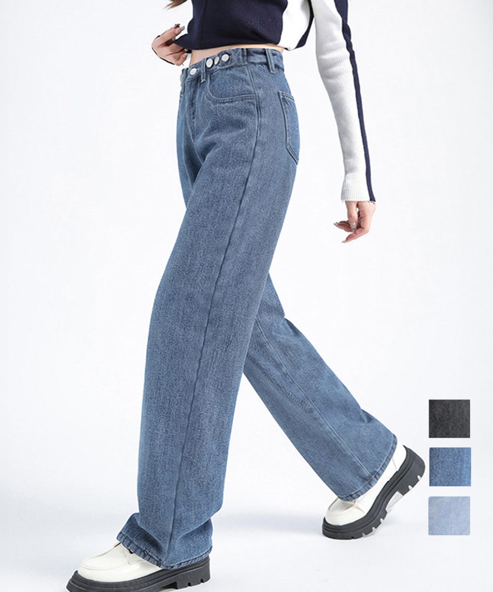 デニムパンツ ウエスト調整可能 ボトムス