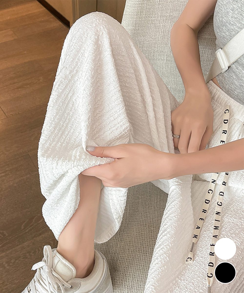 ワイドパンツ レディース ハイウエスト