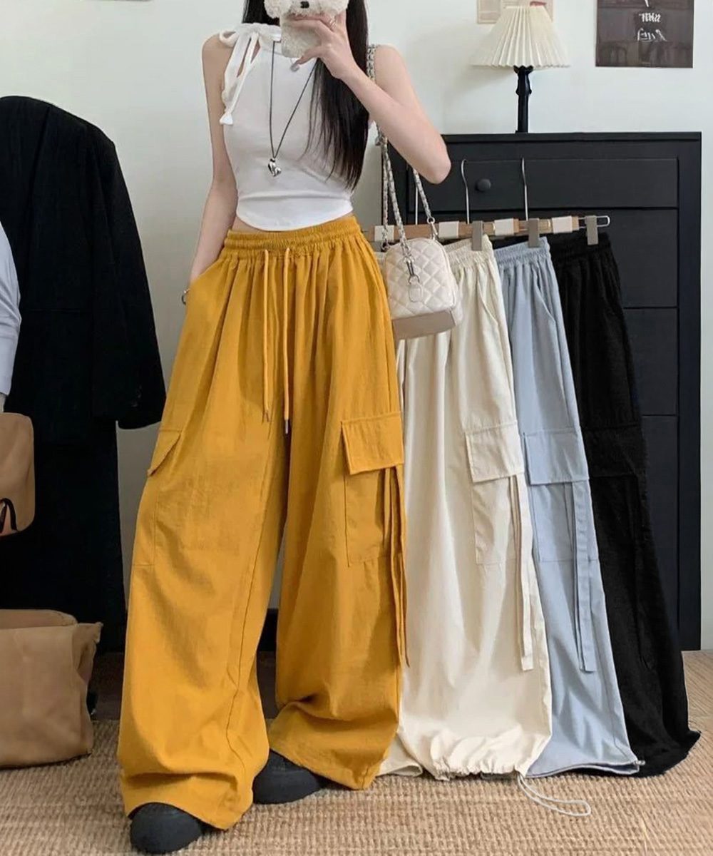 ワイドカーゴパンツパラシュートパンツ軽量