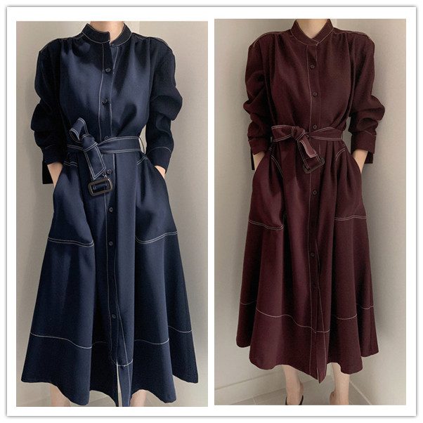 人気新作 ワンピース ロング丈ワンピ レディースガウン コート ゆったりサイズ 体型カバー ファッション
