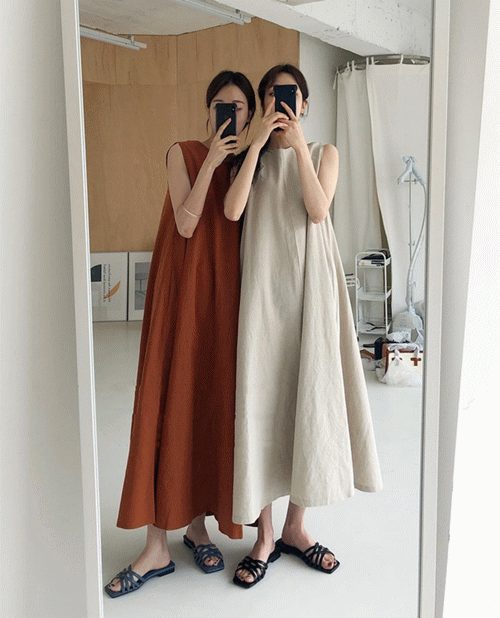 新作 ワンピース マキシワンピース ロングワンピース 全7色展開 ノースリーブ 春夏 ゆったり