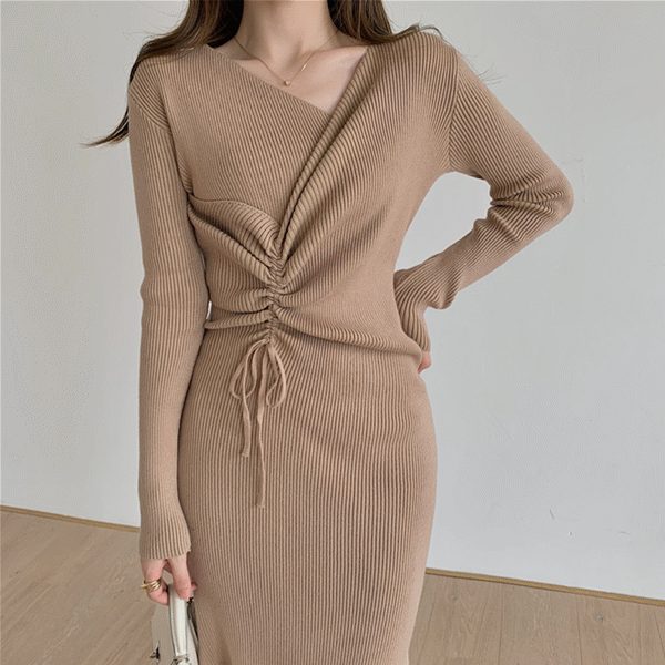 秋冬新作 ニットワンピース ロングワンピース 韓国風 レディース 上品 女性らしい