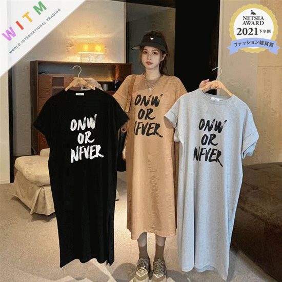 春夏新作 ワンピース 韓国風 ラウンドネック 半袖 体型カバー 上品 おしゃれ