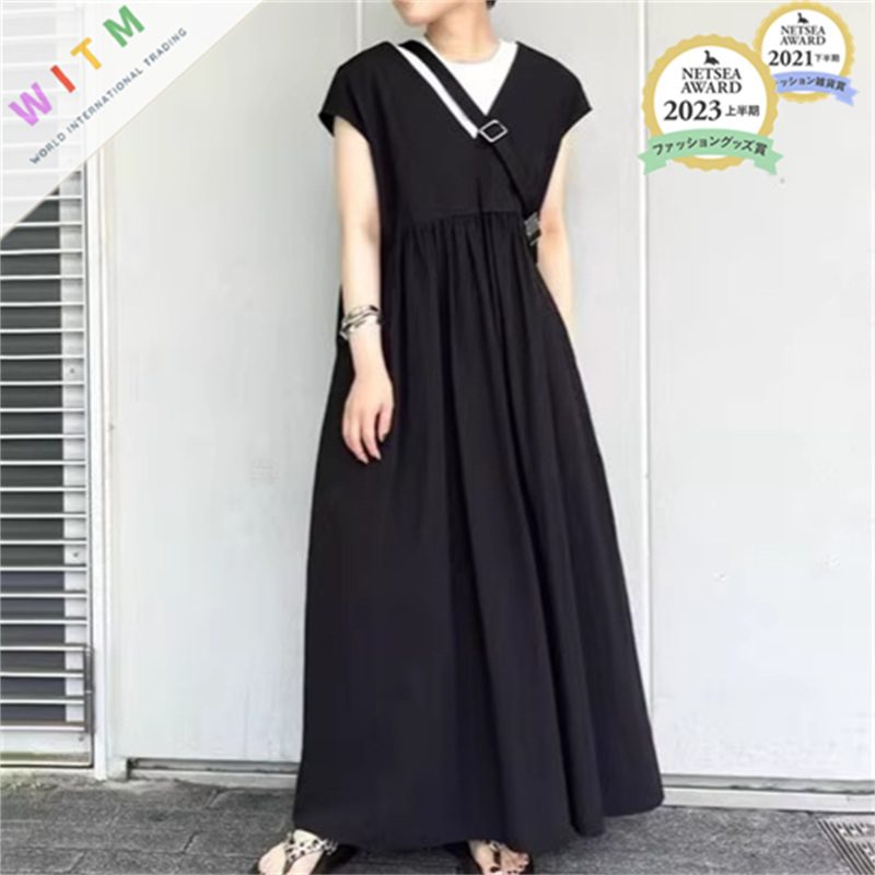 春夏新作 ワンピース 袖なし ロングワンピース 体型カバー レディース服 カジュアル 夏