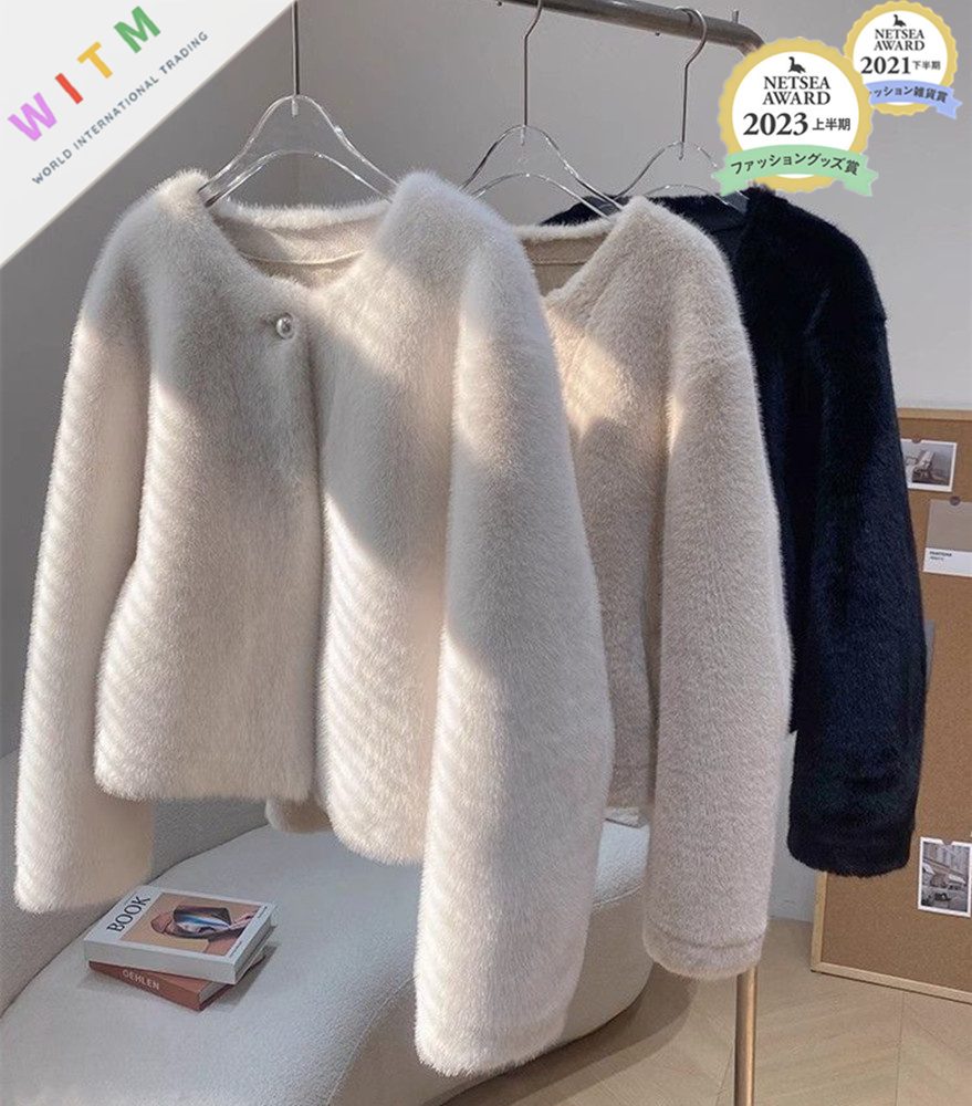 秋冬新作 ファーコート アウター エコファーコート レディース服 防寒 ふわふわ 全3色