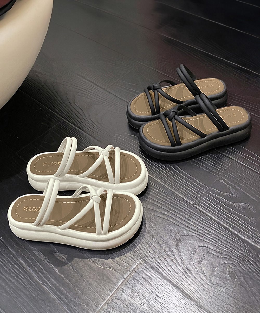 厚底サンダル ミュールサンダル 美脚夏靴