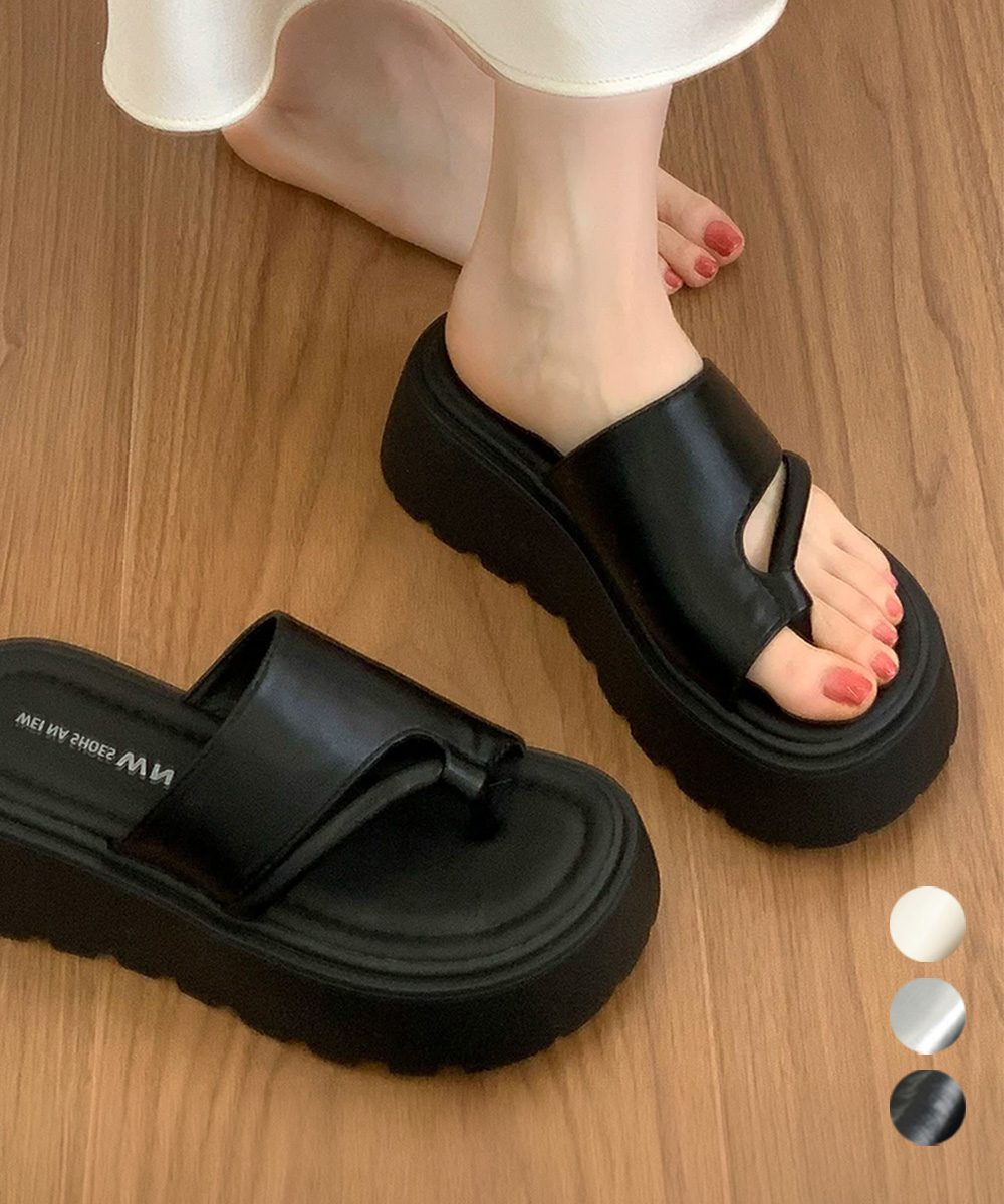 厚底サンダル トングサンダル レディース