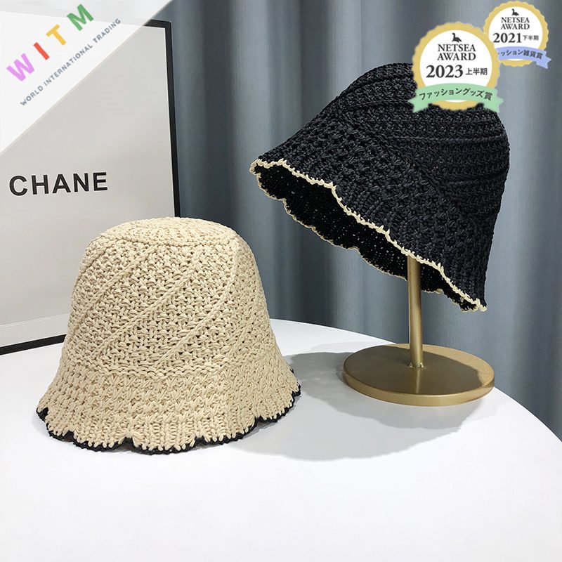 麦わら帽子 夏定番 バゲットハット 折りたたみ つば広 紫外線対策 レディース