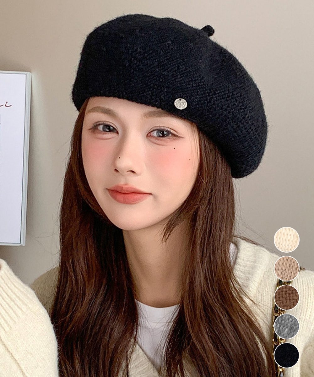 レディース ベレー帽 秋冬 飾り