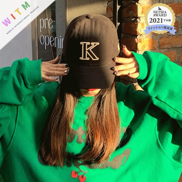 ins K字 野球帽 キャップ UV対策 ベースボールキャップ 男女兼用 サイズ調節可能