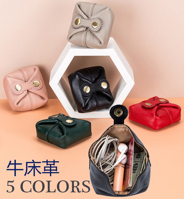 牛本革 ミニ財布 コインケース 小銭入れ ミニウォレット 小物収納 コンパクト