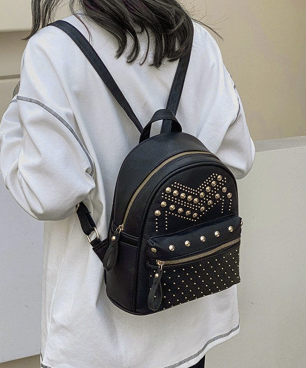 リュックサック スタッズ フェイクレザー