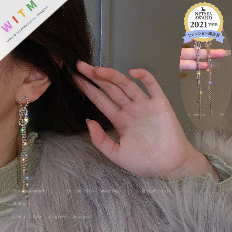 新作 蝶結び フリンジ ピアス イアリング 925シルバー アクセサリー パール 水晶 レディース パーティー