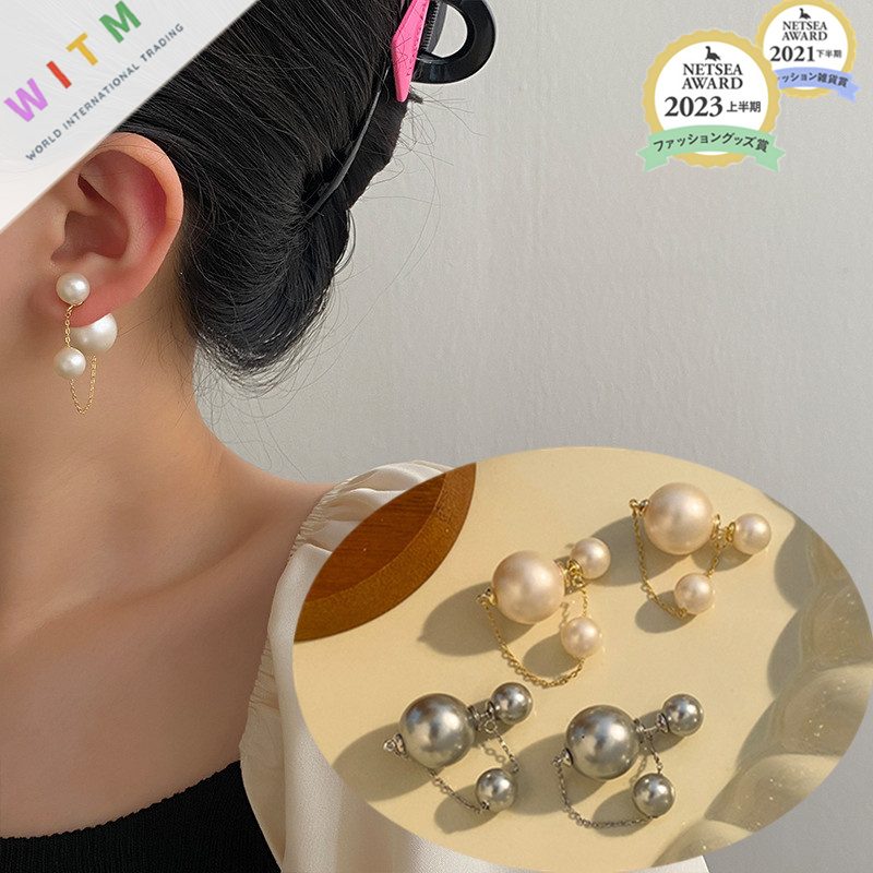 2WAY パールピアス アクセサリー 金属アレルギー対応 S925 レディースファッション 上品