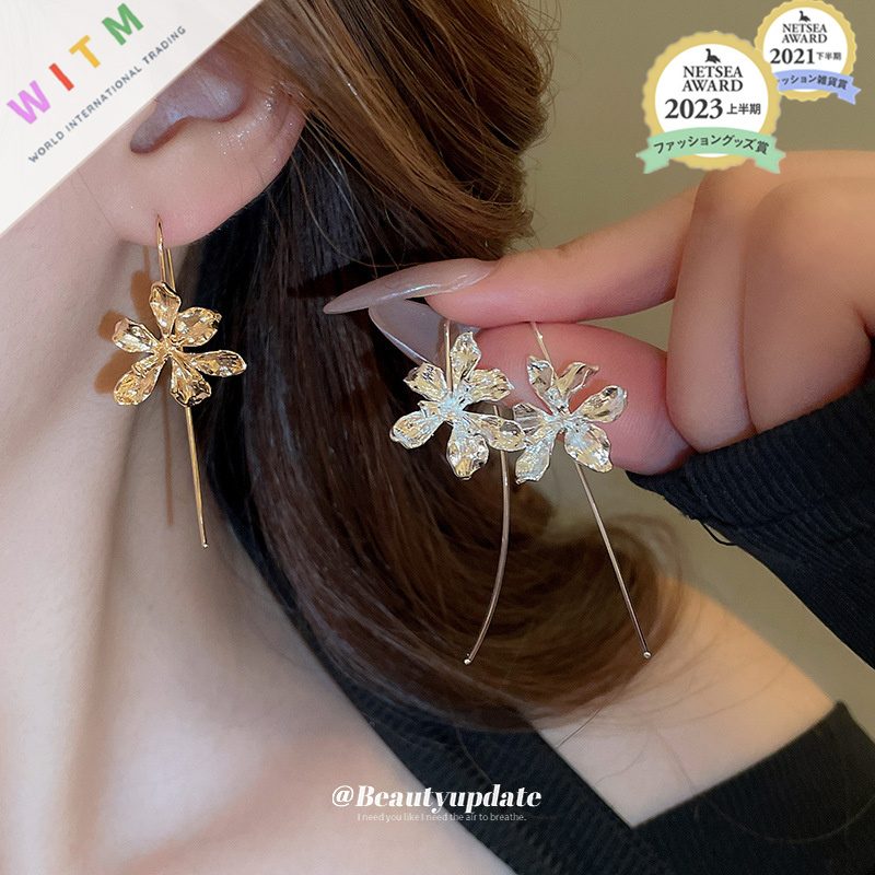 花 ピアス アクセサリー 金属アレルギー対応 シルバー レディース 可愛い