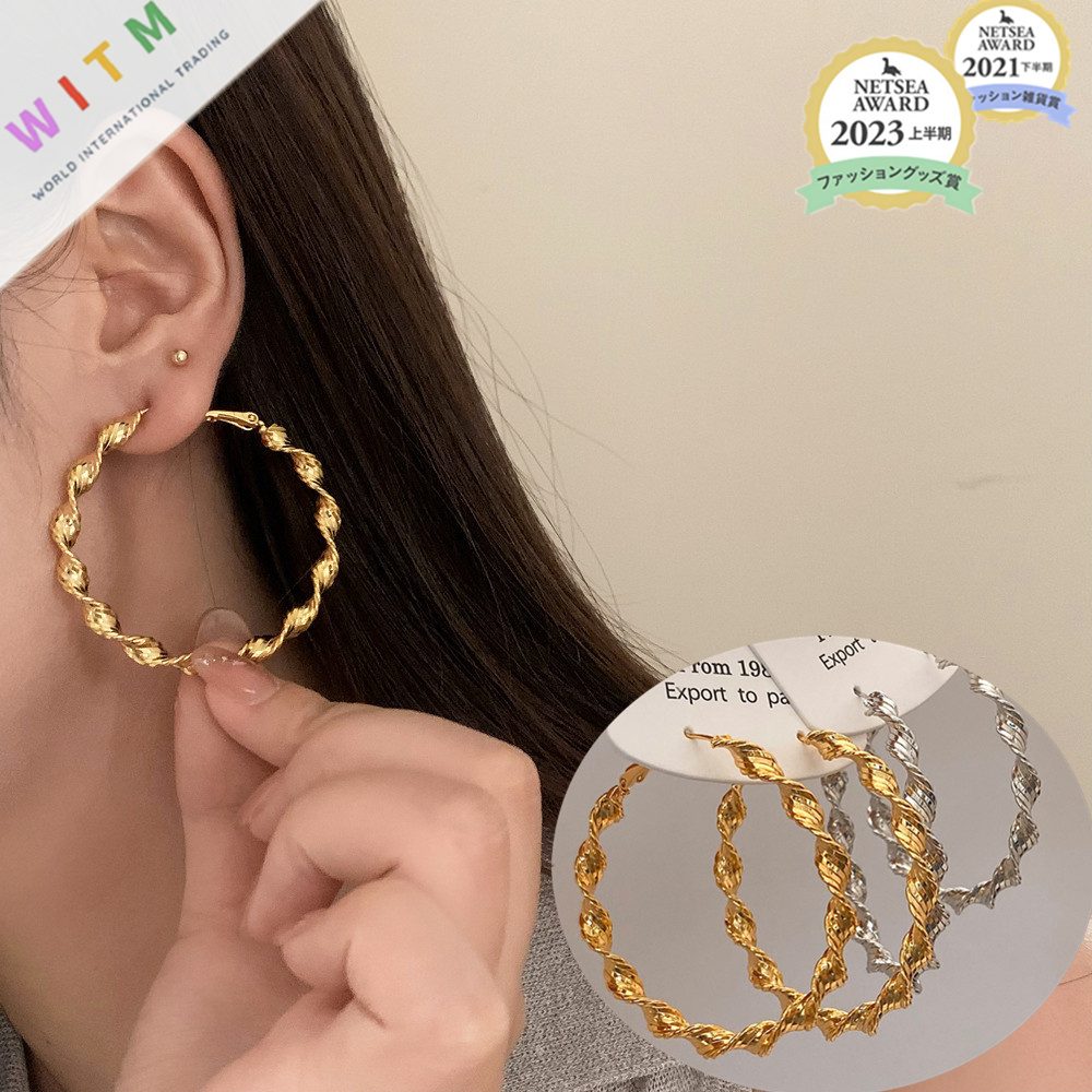 フープ ピアス 耳飾り 金属アレルギー対応 S925 アクセサリー 高級感 レディース 上品