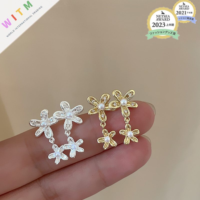 花 ピアス 耳飾り アクセサリー 金属アレルギー対応 レディース 注目