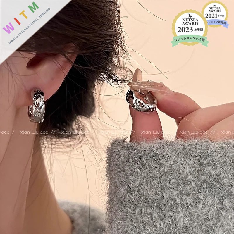 フープ形 ピアス アクセサリー 耳飾り 金属アレルギー対応 S925コーティング レディース 上品