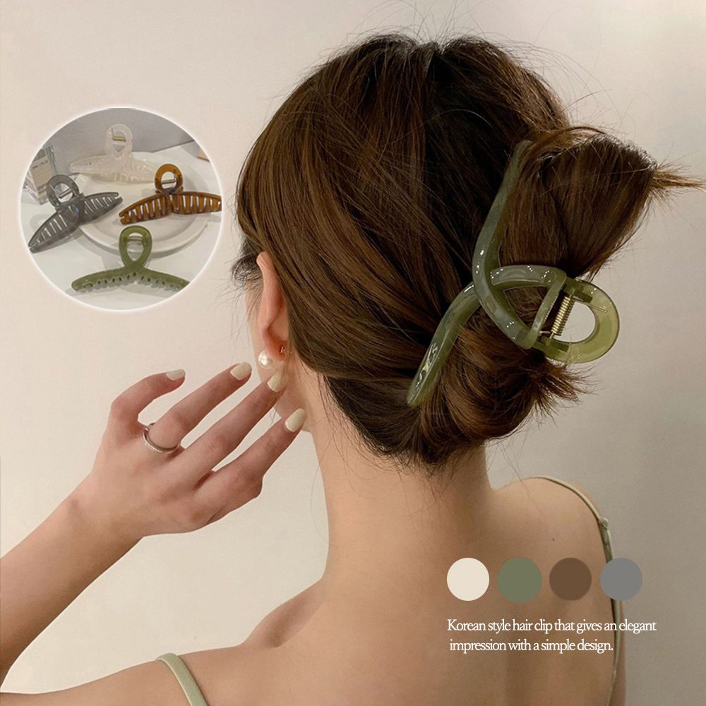 ヘアクリップ大きめアクリルバンスクリップ