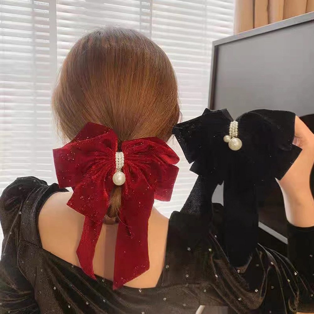 ビッグリボンバレッタ韓国ヘアアクセサリー
