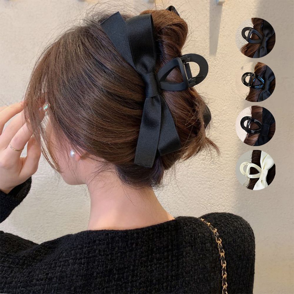 ヘアクリップ バンスクリップ リボン