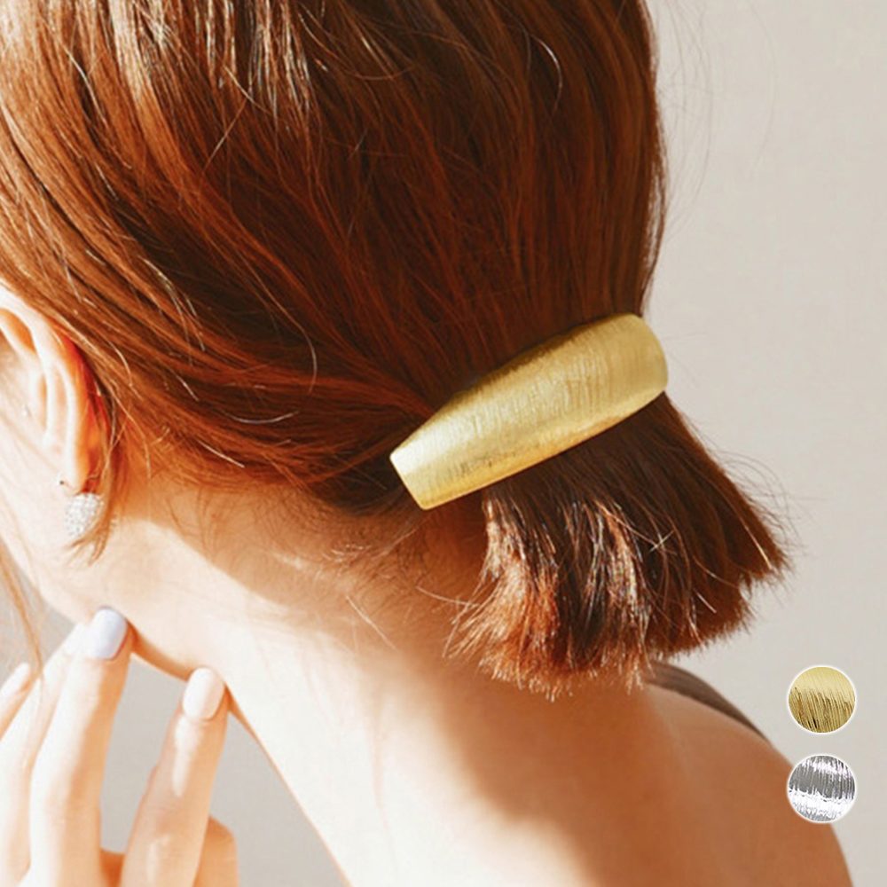 メタルバレッタ ヘアクリップ 韓国髪飾り