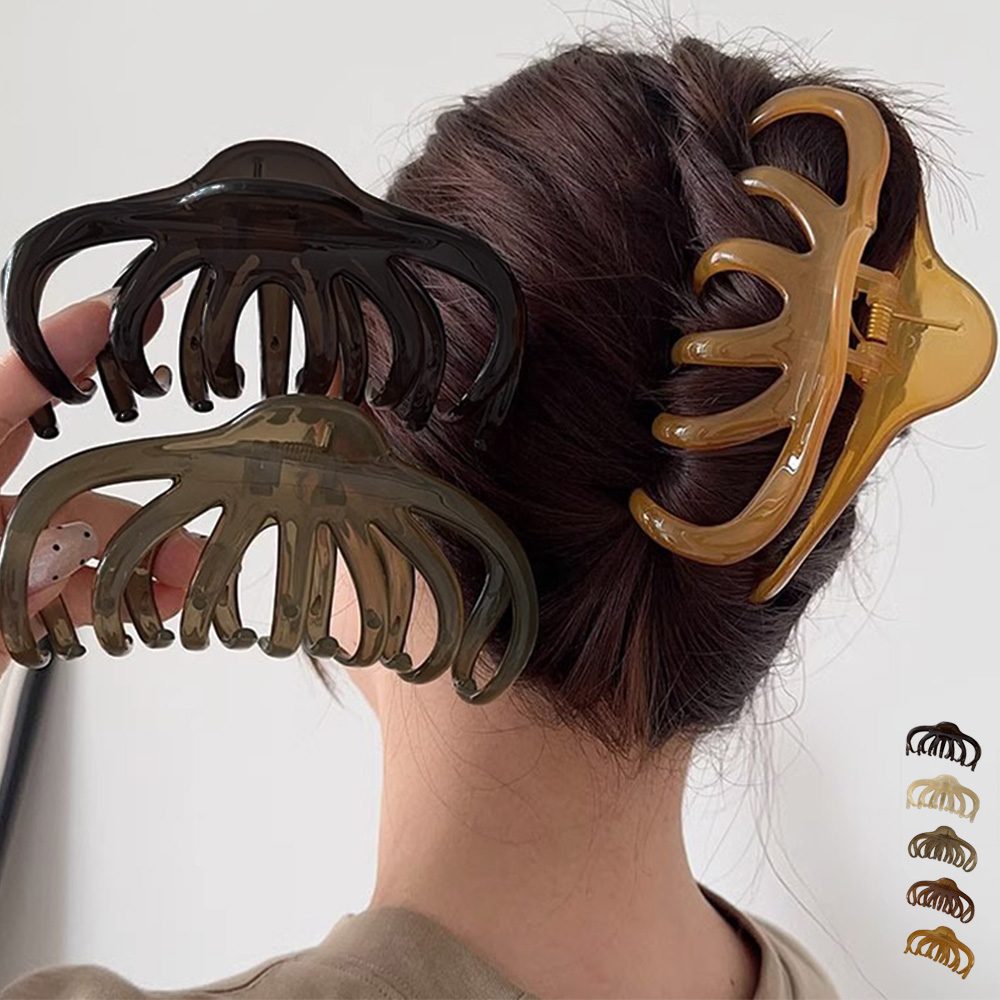 ヘアクリップ大きめアクリルバンスクリップ