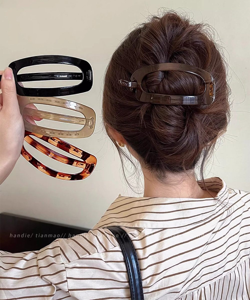 オーバルヘアクリップ 大きめヘアクリップ
