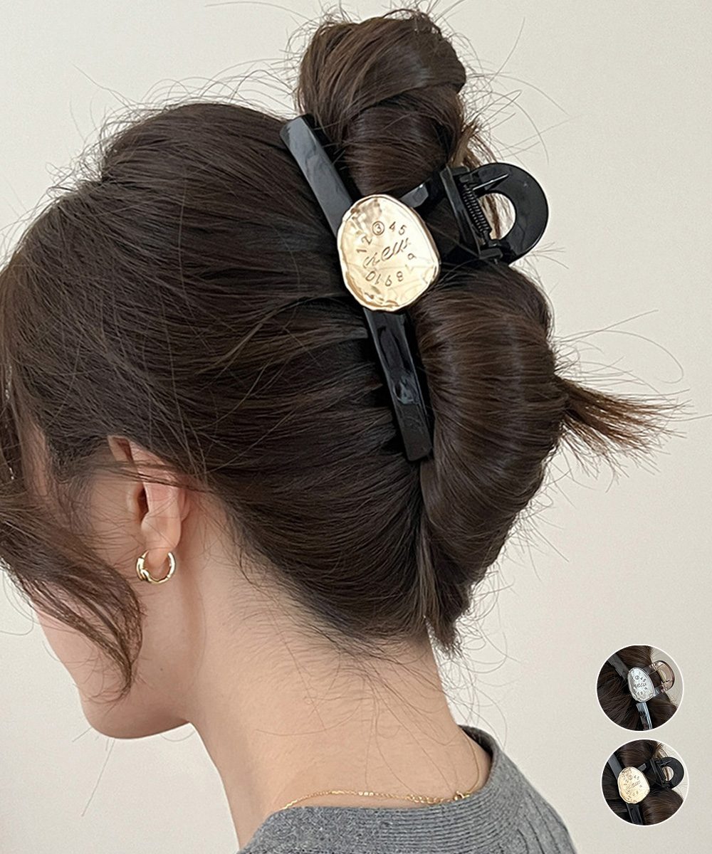 ヘアクリップ レディース メタル飾り